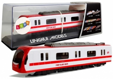 Žaislinis traukinys &quot;Linghui Models&quot;, raudonas Railway children