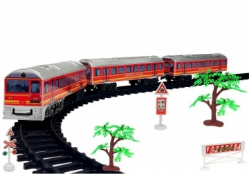 Žaislinis traukinys su bėgiais "City Train", 28 elementai