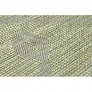 Žalios spalvos kilimas su augalų raštais PATIO | 194x290 cm