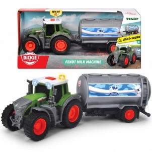Žemės ūkio traktorius su pieno priekaba Dickie, 26 cm