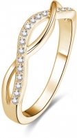 Žiedas Beneto Gold-plated silver ring with AGG192 crystals Rings