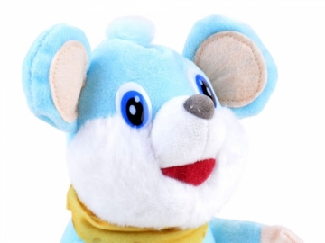Interaktyvus žaislas žodžius atkartojanti pelė, mėlyna