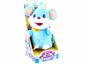 Interaktyvus žaislas žodžius atkartojanti pelė, mėlyna