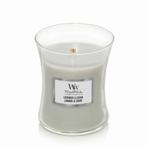 Žvakė WoodWick Scented candle vase medium Lavender & Cedar 275 g 