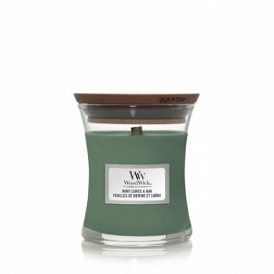 Žvakė WoodWick Scented candle vase small Mint Leaves & Oak 85 g Kvapai namams