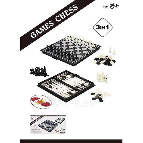 Šachmatų, šaškių ir nardų žaidimo rinkinys paveikslėlis 3 iš 3