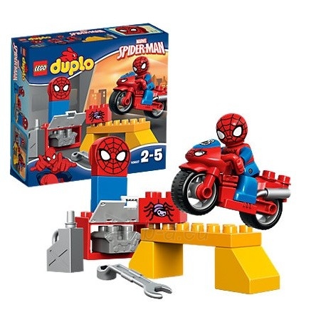 Konstruktorius 10607 Lego Duplo Spider-Man motociklas Workshop paveikslėlis 1 iš 1