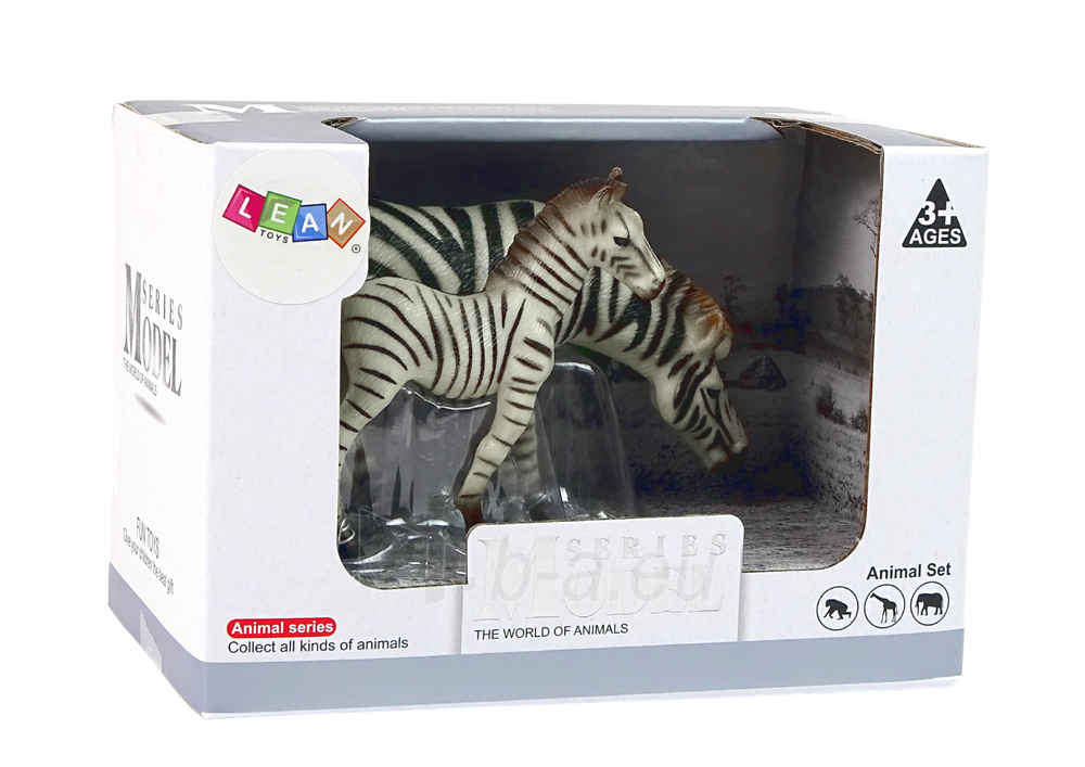 2 figūrėlių rinkinys - Zebras su jaunikliu paveikslėlis 3 iš 3
