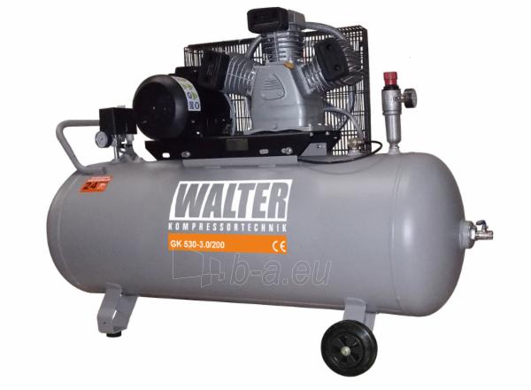 WALTER GK530-3,0/200 stūmoklinis oro kompresorius su 200 L resiveriu paveikslėlis 1 iš 1