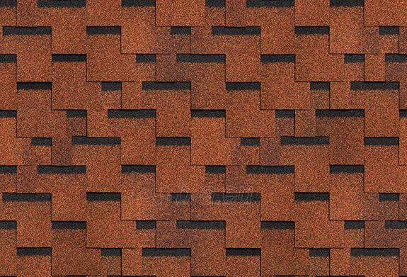Bitumen roof shingles, flexible AKORDAS DŽAIVAS, brown paveikslėlis 1 iš 1