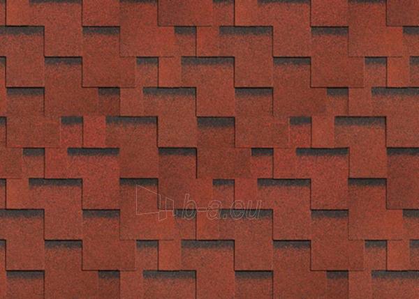 Bitumen roof shingles AKORDAS PRAGA, red paveikslėlis 1 iš 1