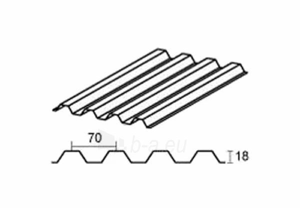 Trapecinis PVC lakštas 0,90x3000 mm (2,7 kv.m) skaidrus paveikslėlis 2 iš 2