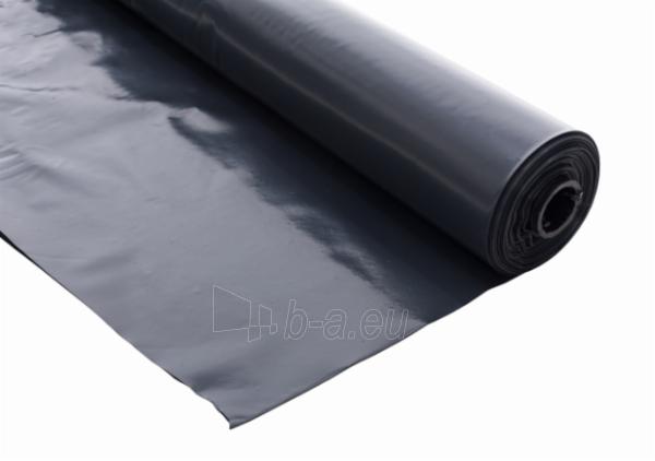 Plėvelė polietileno, juoda, 200 mkr. 4 m x 25 m (100 m²/rul) paveikslėlis 1 iš 1