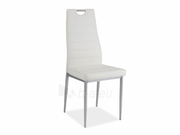 Valgomojo kėdė H-260 chromas / balta paveikslėlis 1 iš 1