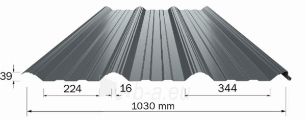 Trapezoidal profile steel roof Borga Super 40 (0,6 mm/P30) paveikslėlis 3 iš 3
