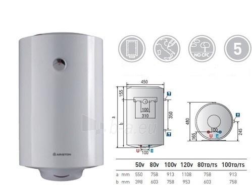 Elektrinis vandens šildytuvas ARISTON PRO R 80 V 1,8K (3200970) paveikslėlis 2 iš 2