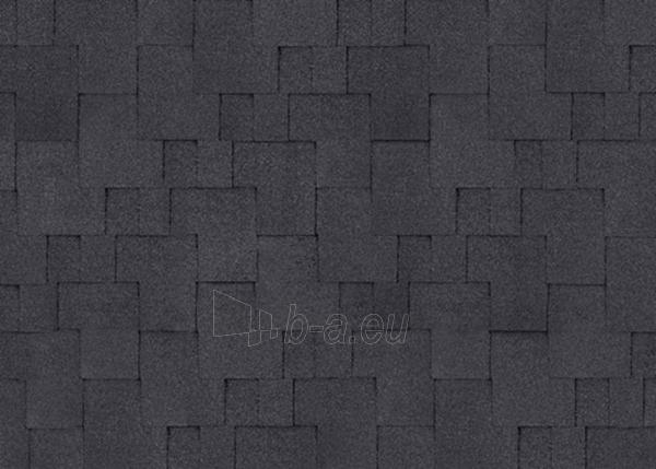 Bitumen roof shingles AKORDAS PRAGA, black paveikslėlis 1 iš 1