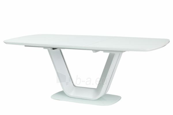 Valgomojo stalas išskleidžiamas Armani 140x90(200) balta matinė paveikslėlis 4 iš 4