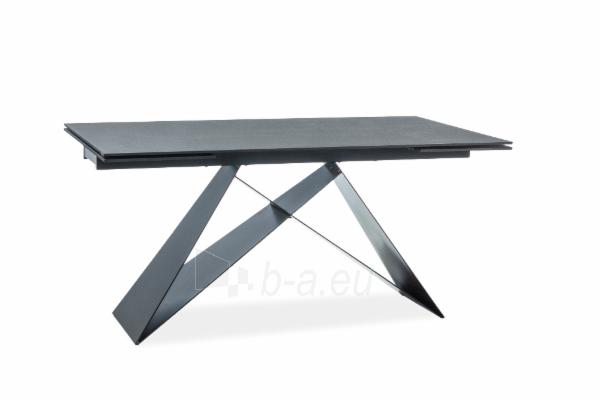 Valgomojo stalas Westin II juoda / juoda matinė (160-240)x90 išskleidžiamas paveikslėlis 5 iš 11