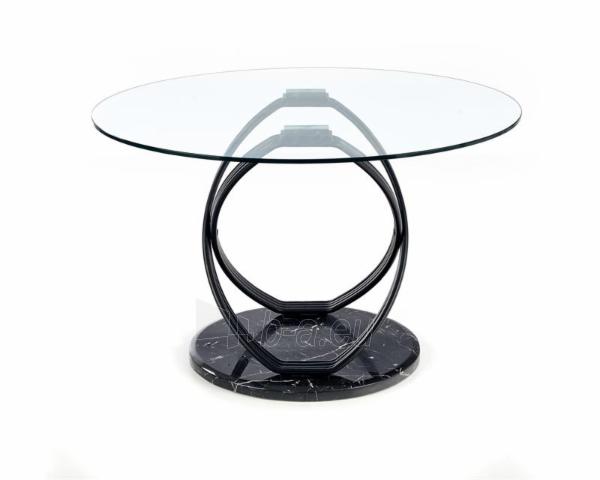 Apvalus valgomojo stalas Optico (stiklinis stalviršis) paveikslėlis 9 iš 11