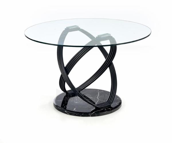 Apvalus valgomojo stalas Optico (stiklinis stalviršis) paveikslėlis 8 iš 11