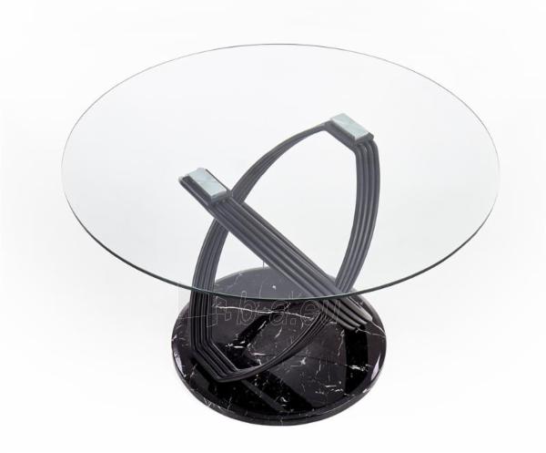 Apvalus valgomojo stalas Optico (stiklinis stalviršis) paveikslėlis 3 iš 11