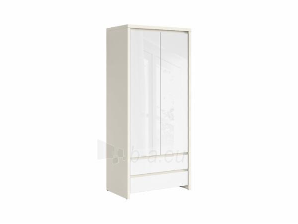Cupboard Kaspian SZF2D2S white/white sparkling paveikslėlis 2 iš 3