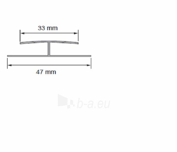 Profilis sujungimo PVC dailylentėms Waksline S A2 / SKV-1, baltas paveikslėlis 2 iš 2