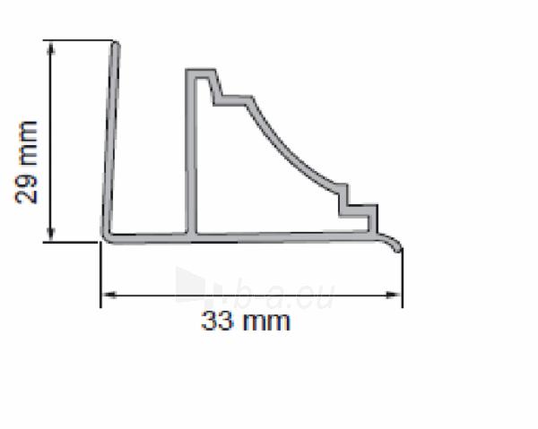 Profilis lubinis (remas sienai baltas B4 ) 2,7 m / vnt, (minimalus užsakymo kiekis 20 vnt) paveikslėlis 1 iš 2
