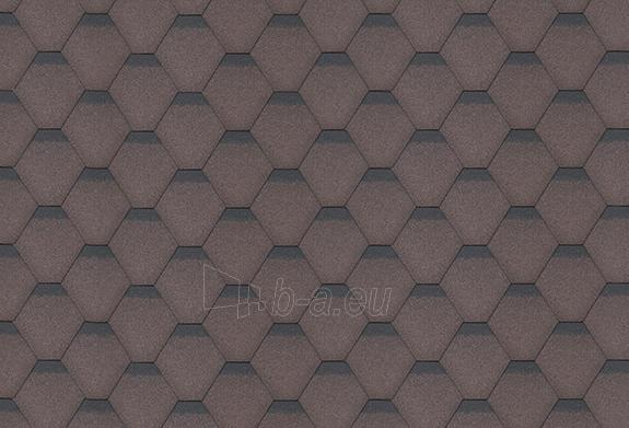 Bituminės čerpės HEXAGONAL ROCK, ruda paveikslėlis 1 iš 1