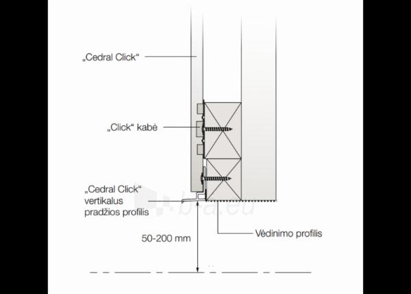 Cedral Click Pradžios profilis vertikaliam montavimui (aliuminis), 3000 mm paveikslėlis 3 iš 3