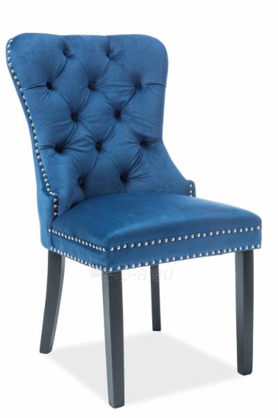Valgomojo kėdė August aksomas tamsiai mėlyna paveikslėlis 1 iš 1