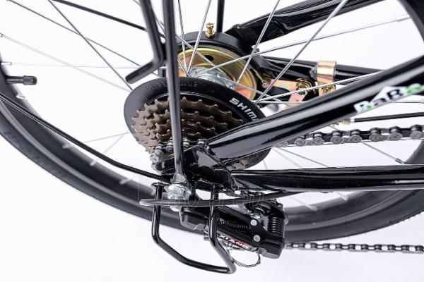Sulankstomas dviratis BaBa Bike, 6 pavarų, juodas paveikslėlis 8 iš 12
