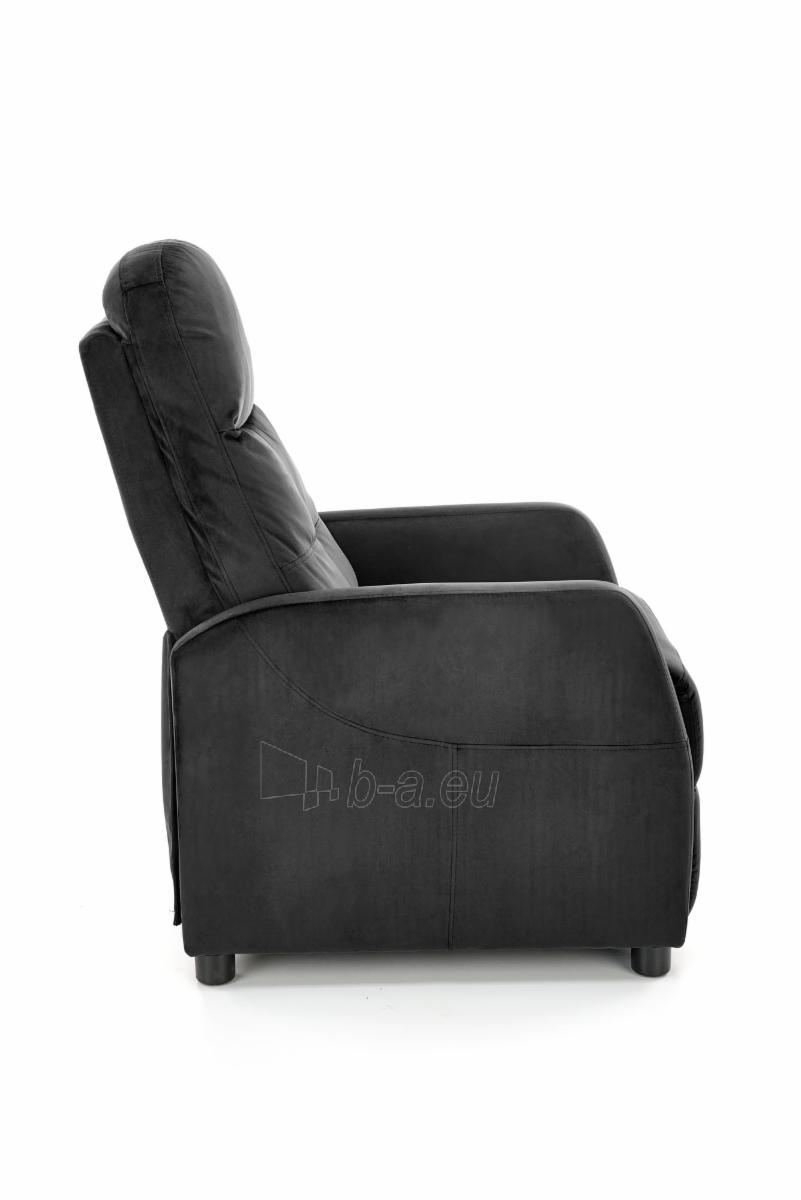 Fotelis FELIPE 2 juodos spalvos su išskleidžiamu pakoju paveikslėlis 10 iš 11