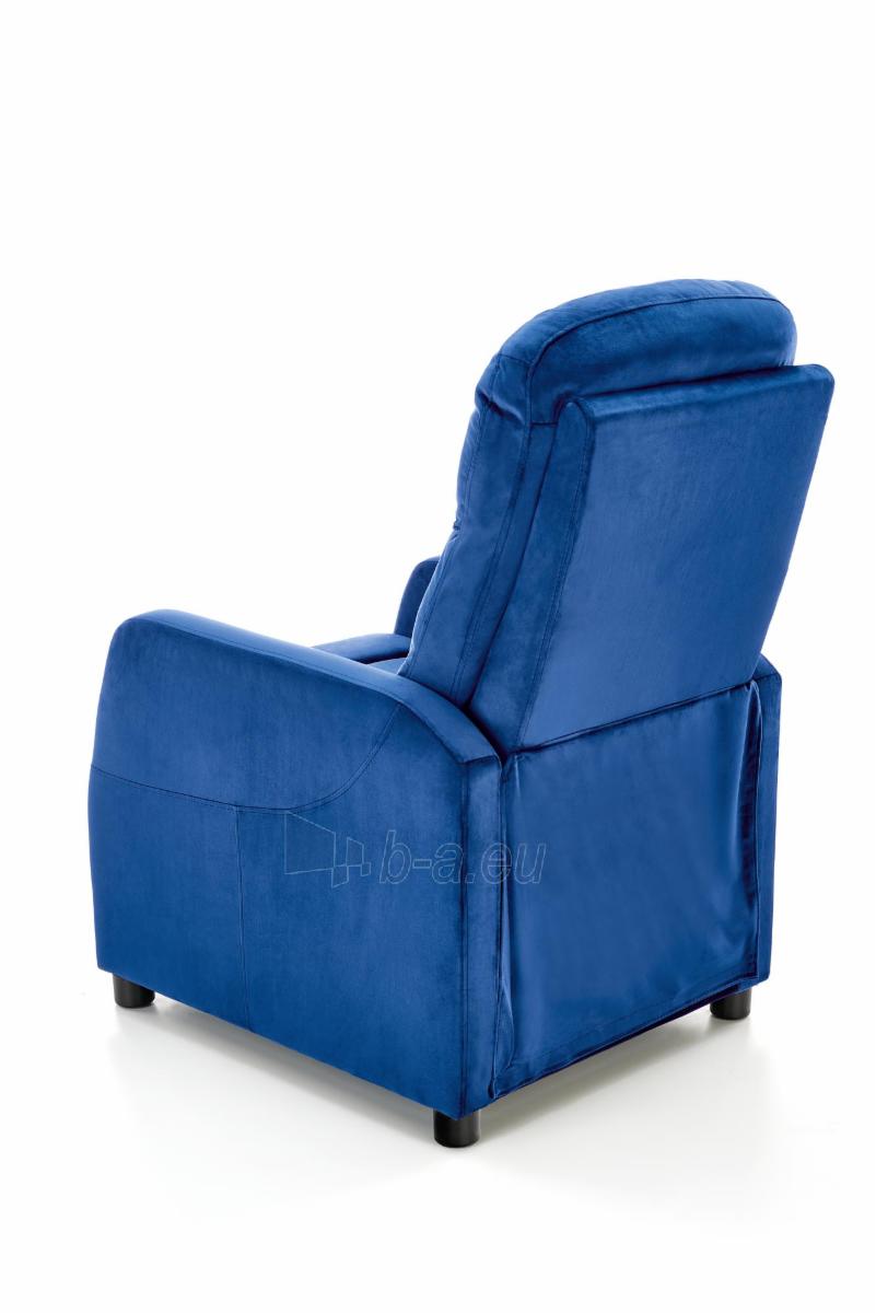 Fotelis FELIPE 2 mėlynos spalvos su išskleidžiamu pakoju paveikslėlis 8 iš 10