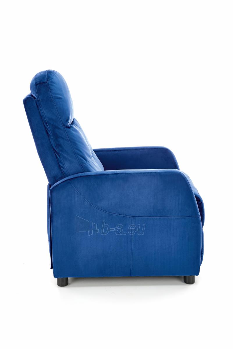 Fotelis FELIPE 2 mėlynos spalvos su išskleidžiamu pakoju paveikslėlis 7 iš 10