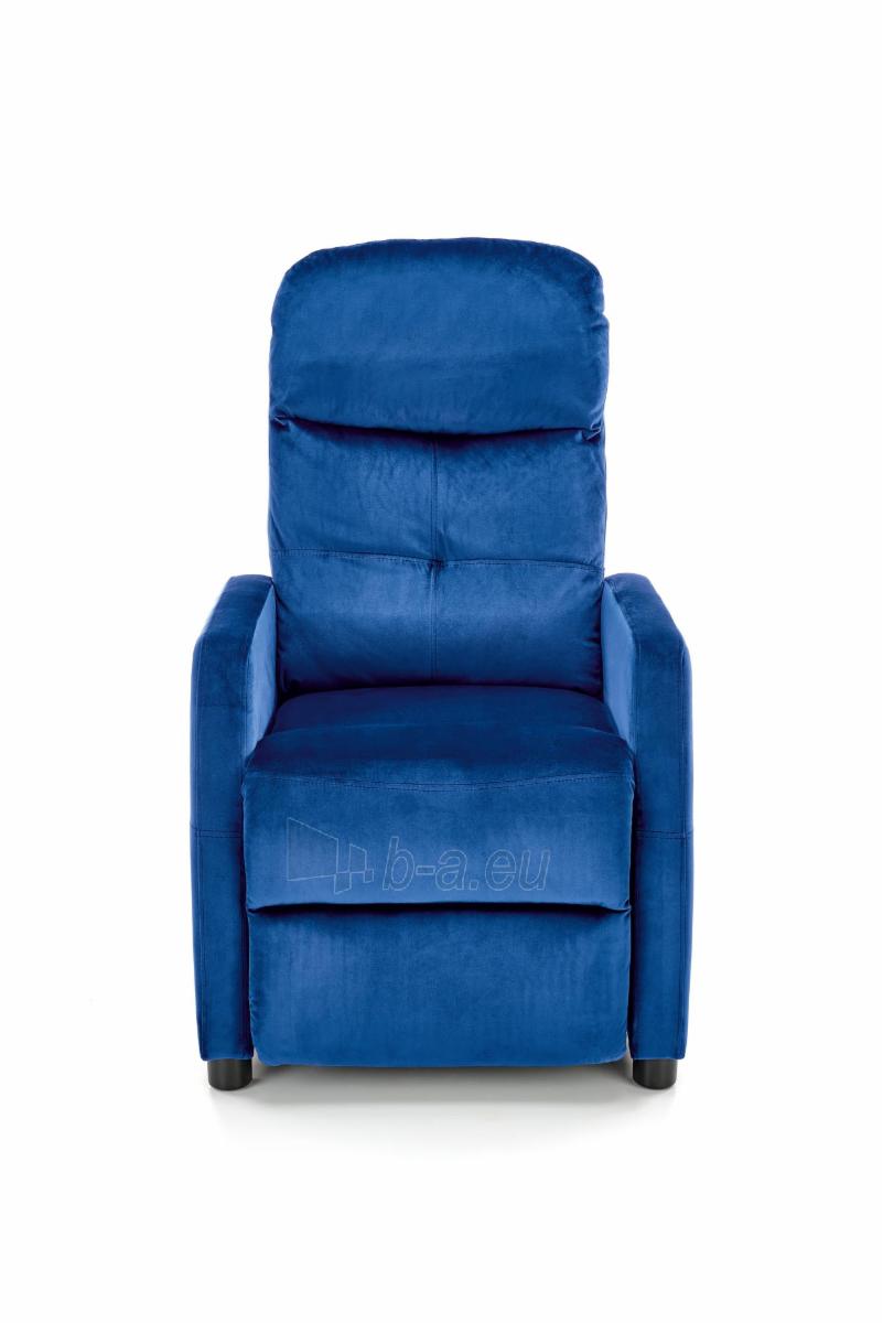 Fotelis FELIPE 2 mėlynos spalvos su išskleidžiamu pakoju paveikslėlis 5 iš 10