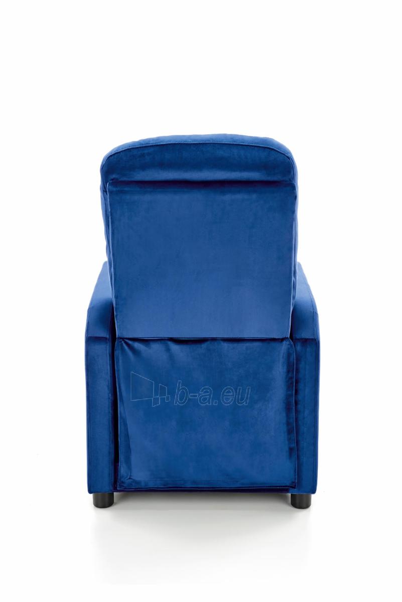 Fotelis FELIPE 2 mėlynos spalvos su išskleidžiamu pakoju paveikslėlis 3 iš 10