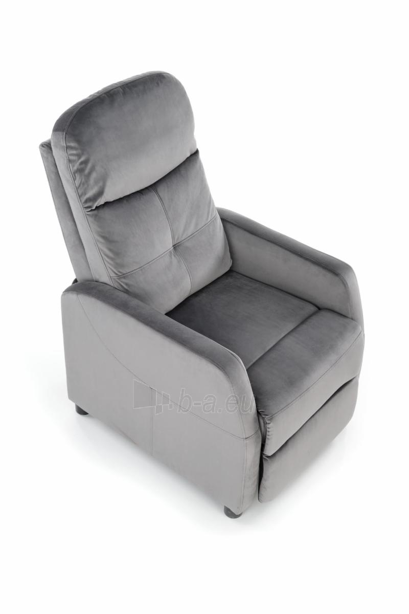 Fotelis FELIPE 2 pilkos spalvos su išskleidžiamu pakoju paveikslėlis 3 iš 12