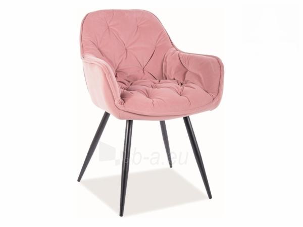Dining chair Cherry Matt Velvet ash rose (water repellent fabric) paveikslėlis 1 iš 1