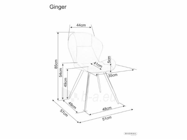 Valgomojo kėdė Ginger velvet Paveikslėlis 4 iš 6 310820291294