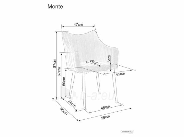 Valgomojo kėdė Monte velvetas tamsiai green Paveikslėlis 2 iš 5 310820291318