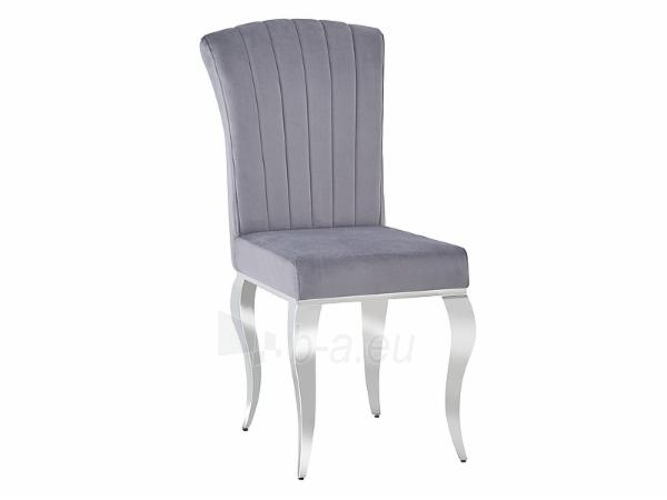 Valgomojo Chair Prince Velvet pilka paveikslėlis 1 iš 2