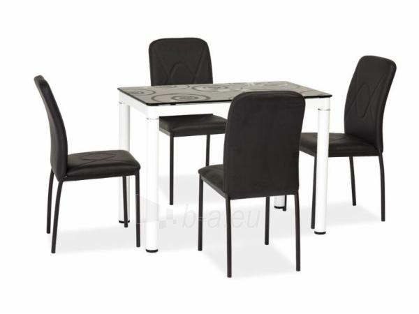 Valgomojo stalas Damar 100x60 juoda / balta paveikslėlis 1 iš 1