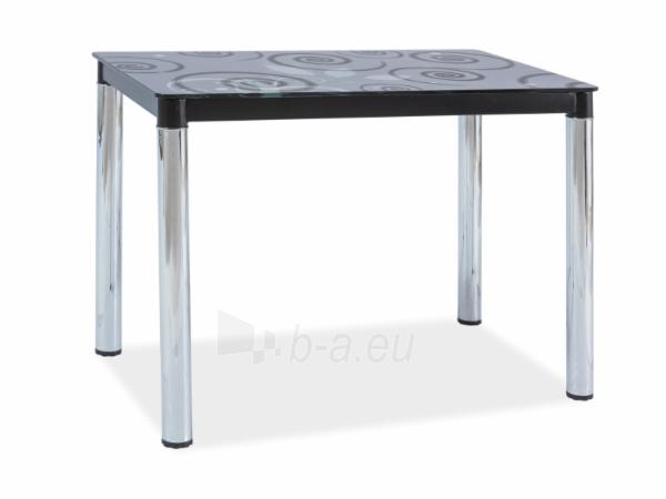 Valgomojo stalas Damar II 100x60 juoda / chromas paveikslėlis 1 iš 1