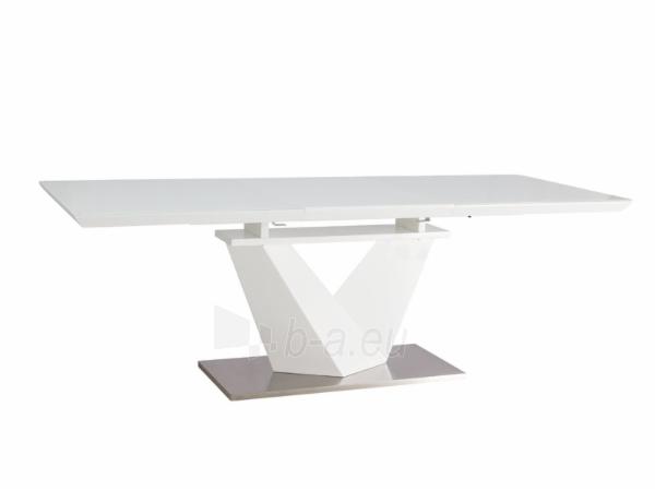 Valgomojo stalas Alaras III 160x220 balta / balta lakuota paveikslėlis 2 iš 7