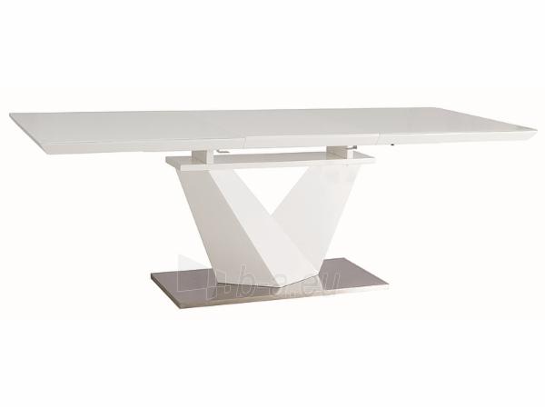 Valgomojo stalas Alaras III 160x220 balta / balta lakuota paveikslėlis 5 iš 7