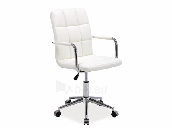 Biuro kėdė darbuotojui Q-022 eko oda balta paveikslėlis 1 iš 1