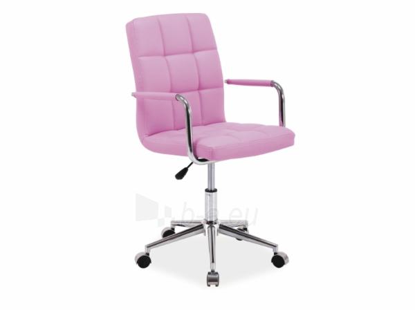Biuro kėdė darbuotojui Q-022 eko oda rožinė paveikslėlis 1 iš 1
