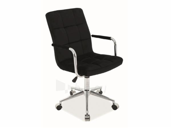 Biuro kėdė darbuotojui Q-022 velvetas juoda paveikslėlis 1 iš 1
